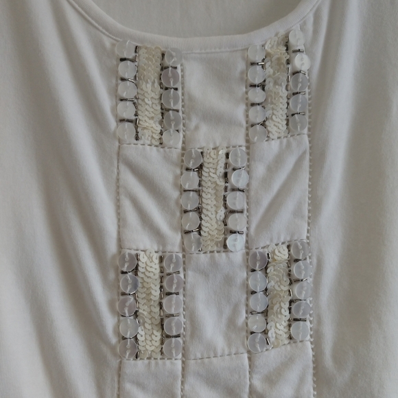 MARINA RINALDI Size M Bust 42" Embroidered T-shirt - Picture 4 of 10